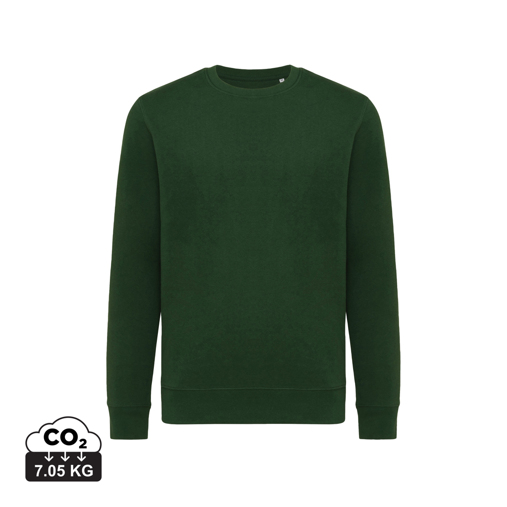 Sweater publicitaire unisexe à col rond coton bio Etosha Iqoniq forest green